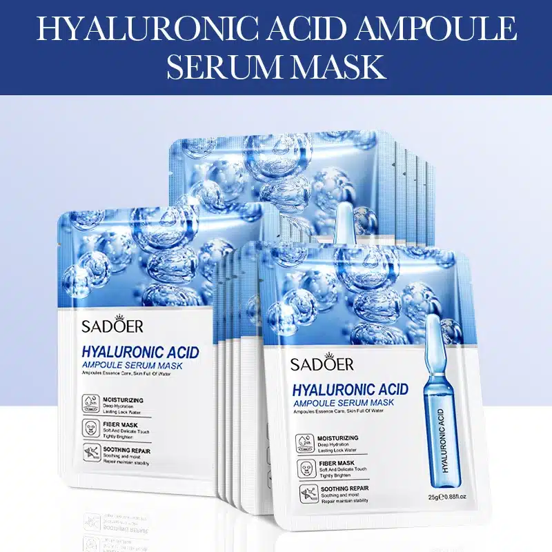 SADOER Hyaluronic Acid Ampoule Serum Facial Sheet Mask - Image 3