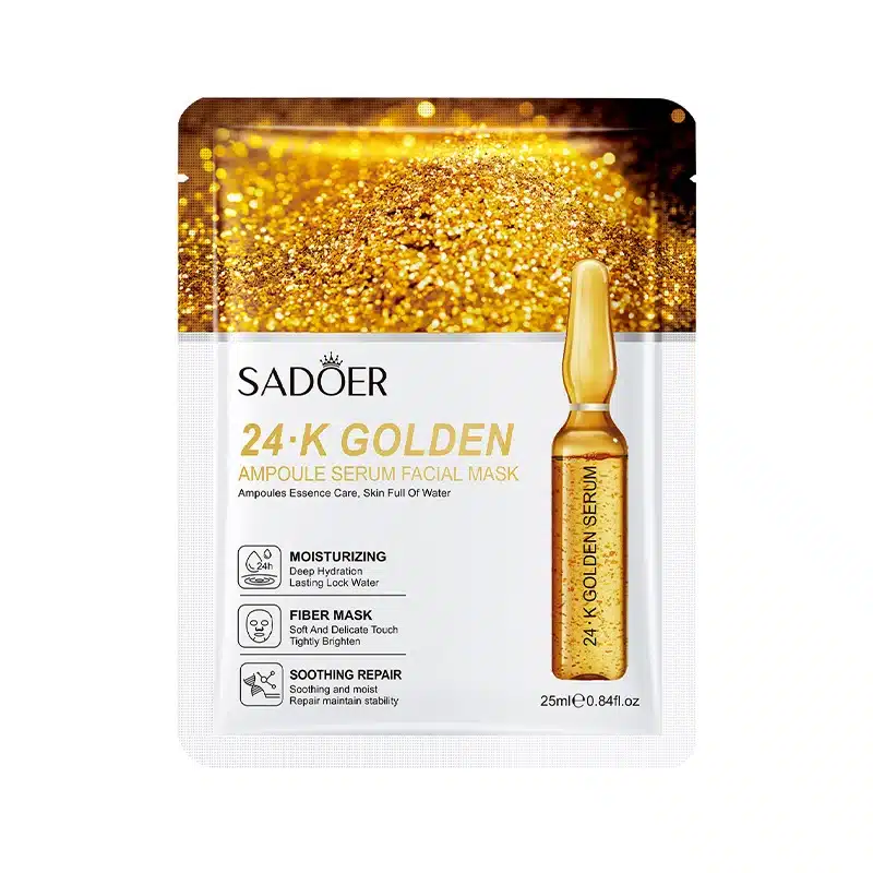 SADOER 24K Gold Ampoule Serum Facial Sheet Mask - Image 2