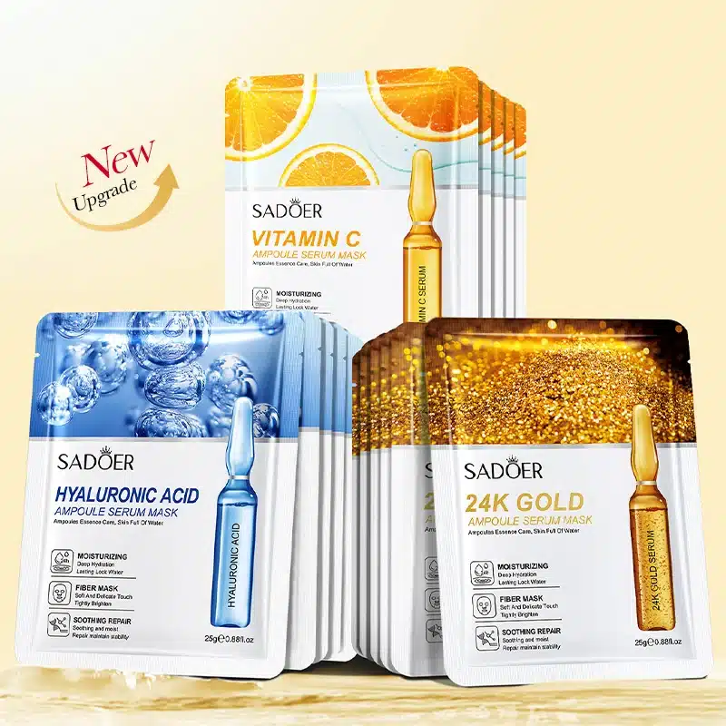 SADOER 24K Gold Ampoule Serum Facial Sheet Mask - Image 5
